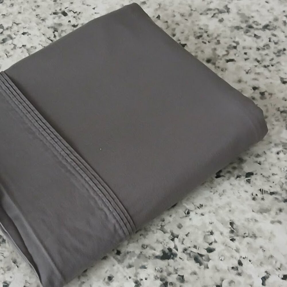 100% Organic HOME Cotton Queen-size Flat Sheet - Grey